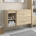 Badezimmermöbel-Set 2 pcs Sonoma-Eiche Holzwerkstoff