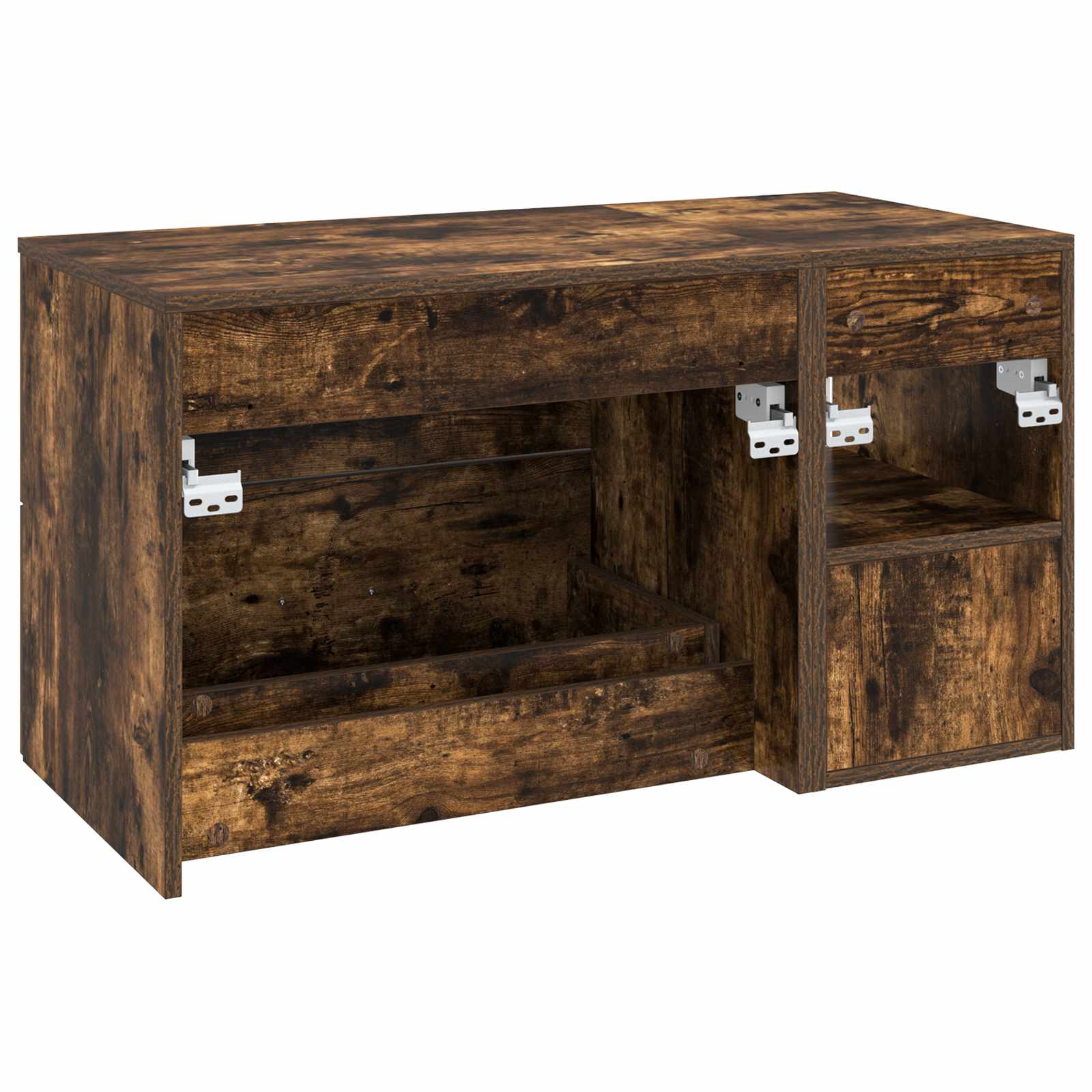Badezimmermöbel-Set 2 pcs Geräucherte Eiche Holzwerkstoff