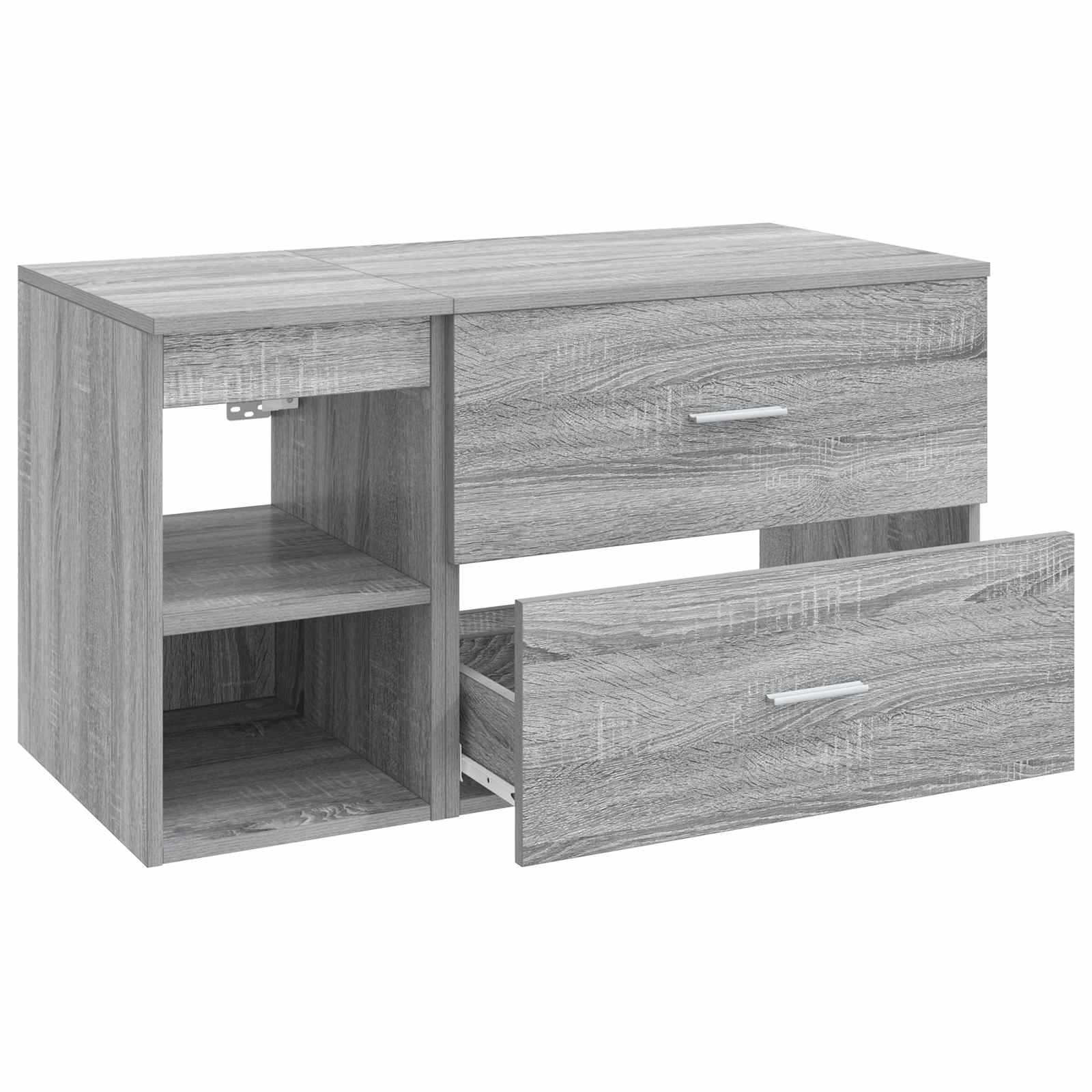 Badezimmermöbel-Set 2 pcs Grau Sonoma Holzwerkstoff