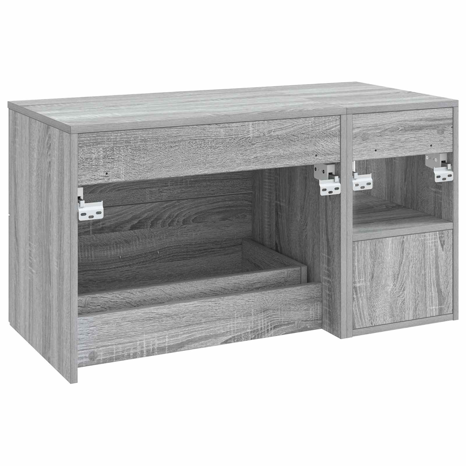 Badezimmermöbel-Set 2 pcs Grau Sonoma Holzwerkstoff