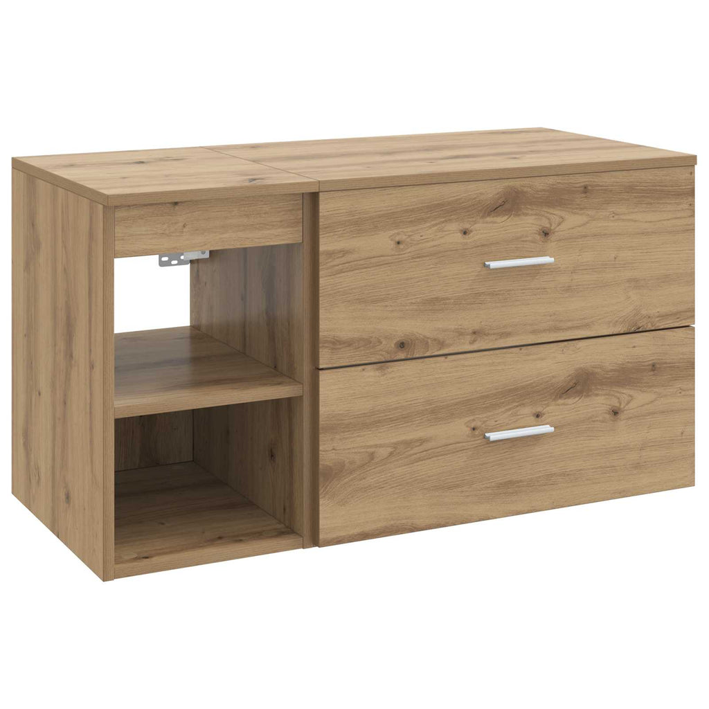 Badezimmermöbel-Set 2 pcs Artisan-Eiche Holzwerkstoff