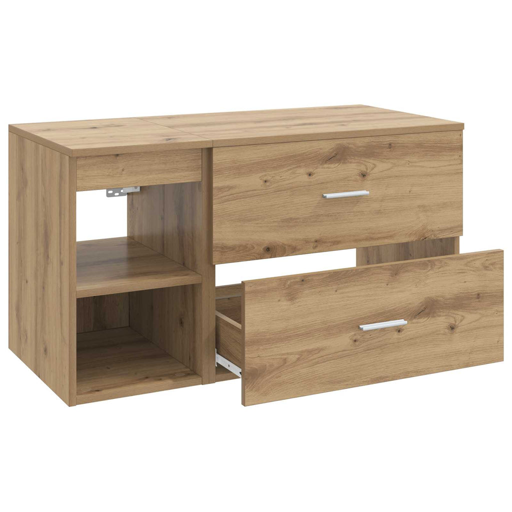 Badezimmermöbel-Set 2 pcs Artisan-Eiche Holzwerkstoff