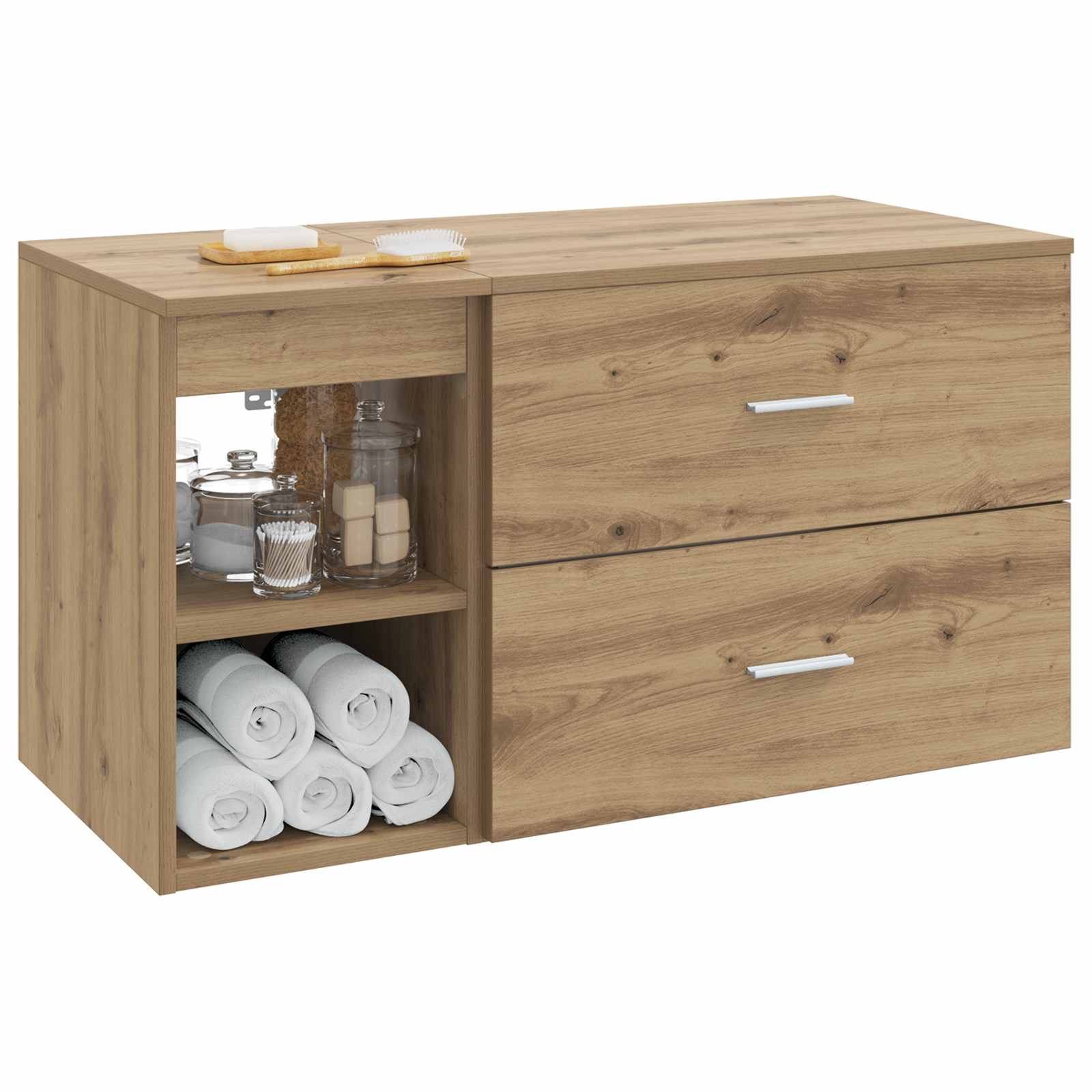 Badezimmermöbel-Set 2 pcs Artisan-Eiche Holzwerkstoff