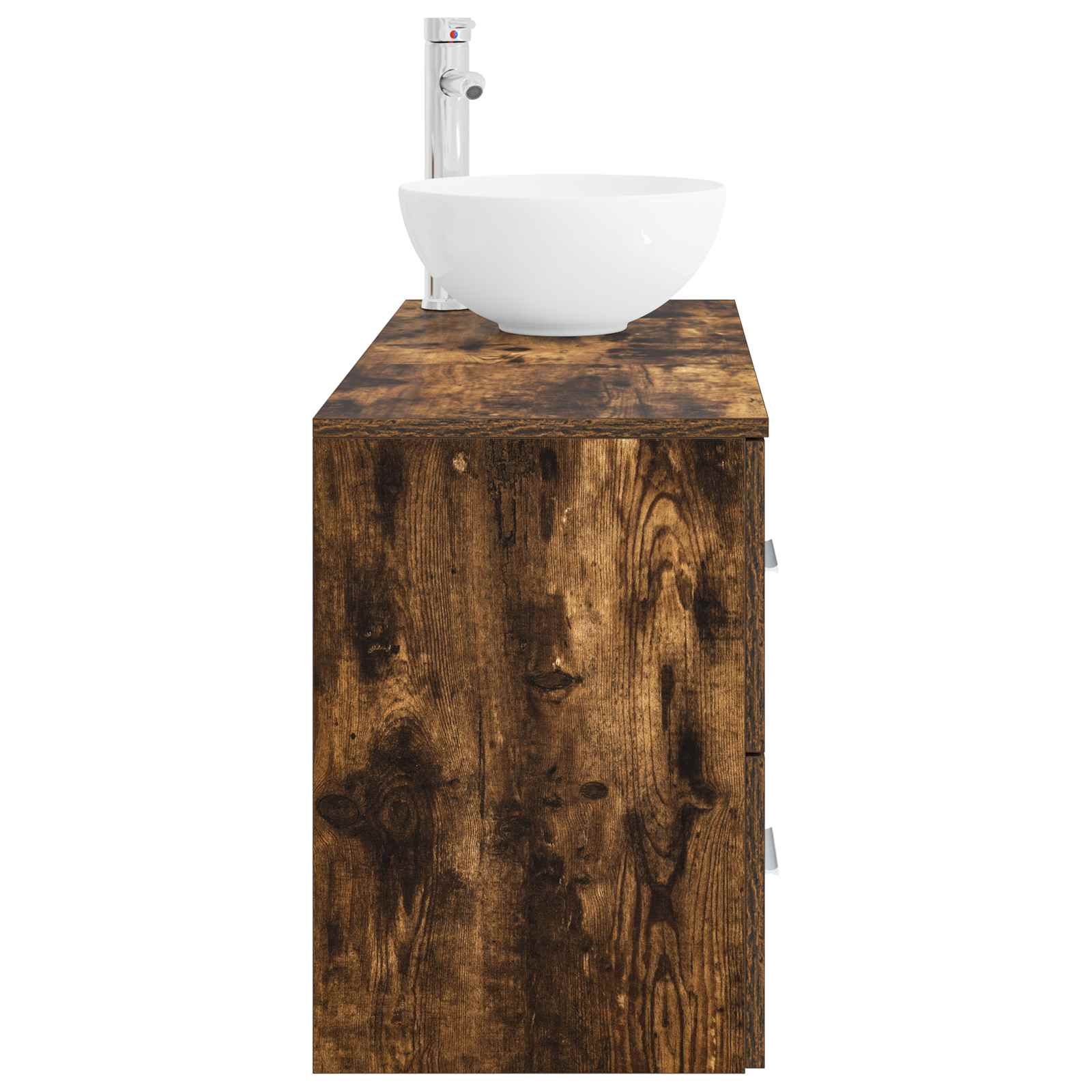 Badezimmermöbel-Set 2 pcs Geräucherte Eiche Holzwerkstoff