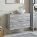 Badezimmermöbel-Set 2 pcs Grau Sonoma Holzwerkstoff