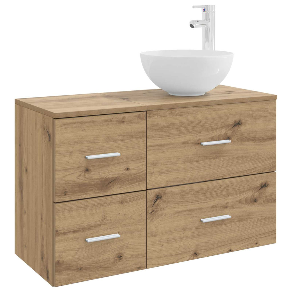 Badezimmermöbel-Set 2 pcs Artisan-Eiche Holzwerkstoff