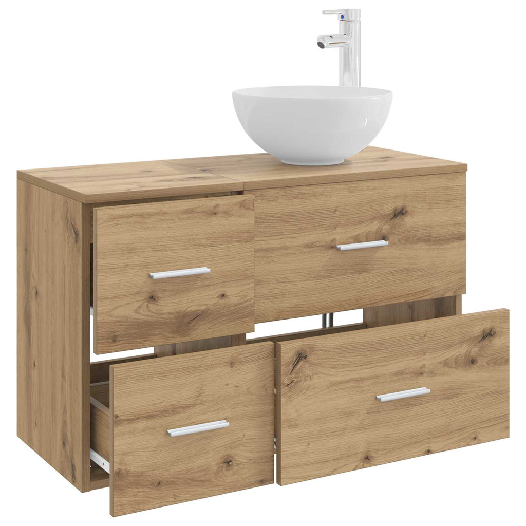 Badezimmermöbel-Set 2 pcs Artisan-Eiche Holzwerkstoff