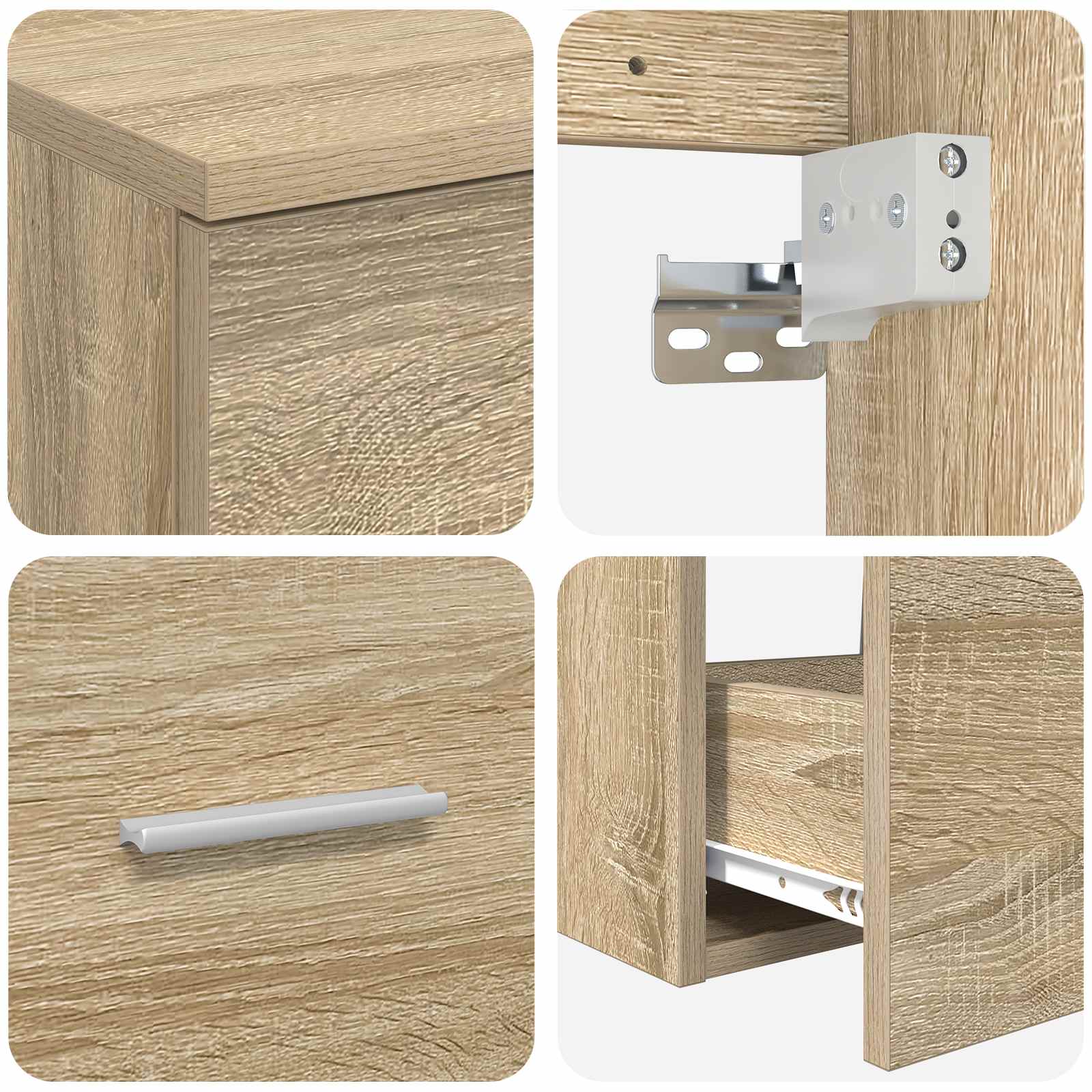 Badezimmermöbel-Set 2 pcs Sonoma-Eiche Holzwerkstoff
