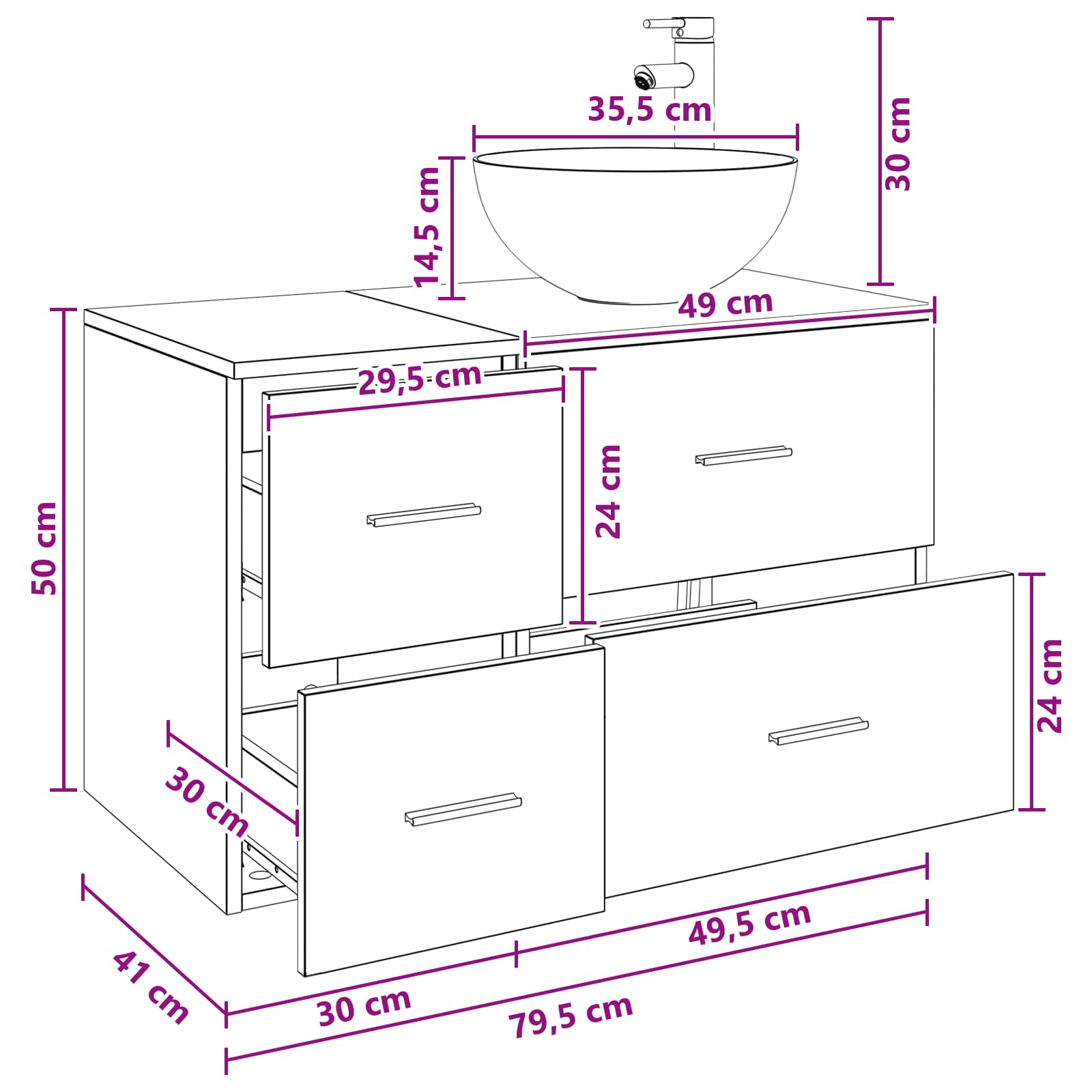 Badezimmermöbel-Set 2 pcs Sonoma-Eiche Holzwerkstoff