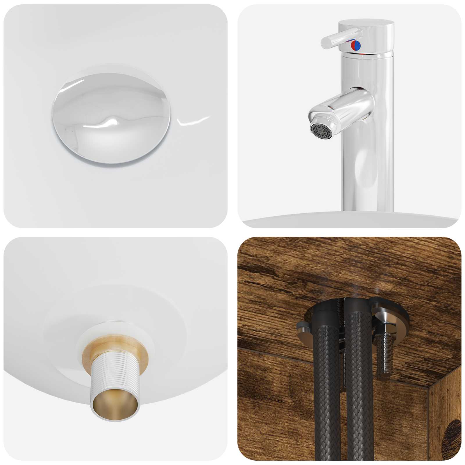 Badezimmermöbel-Set 2 pcs Geräucherte Eiche Holzwerkstoff