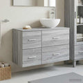 Badezimmermöbel-Set 2 pcs Grau Sonoma Holzwerkstoff