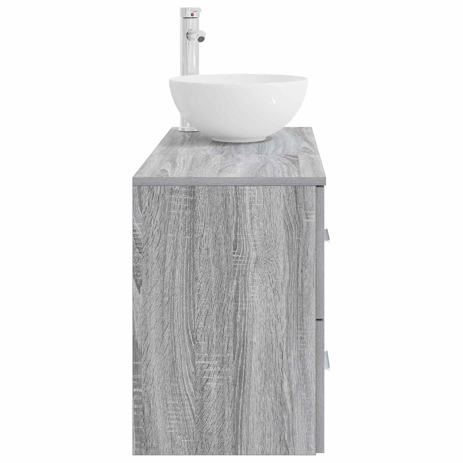 Badezimmermöbel-Set 2 pcs Grau Sonoma Holzwerkstoff