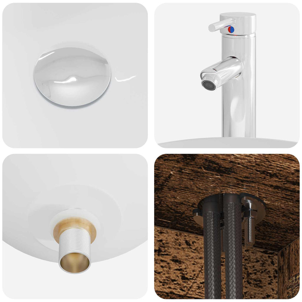 Badezimmermöbel-Set 2 pcs Altholz Holzwerkstoff