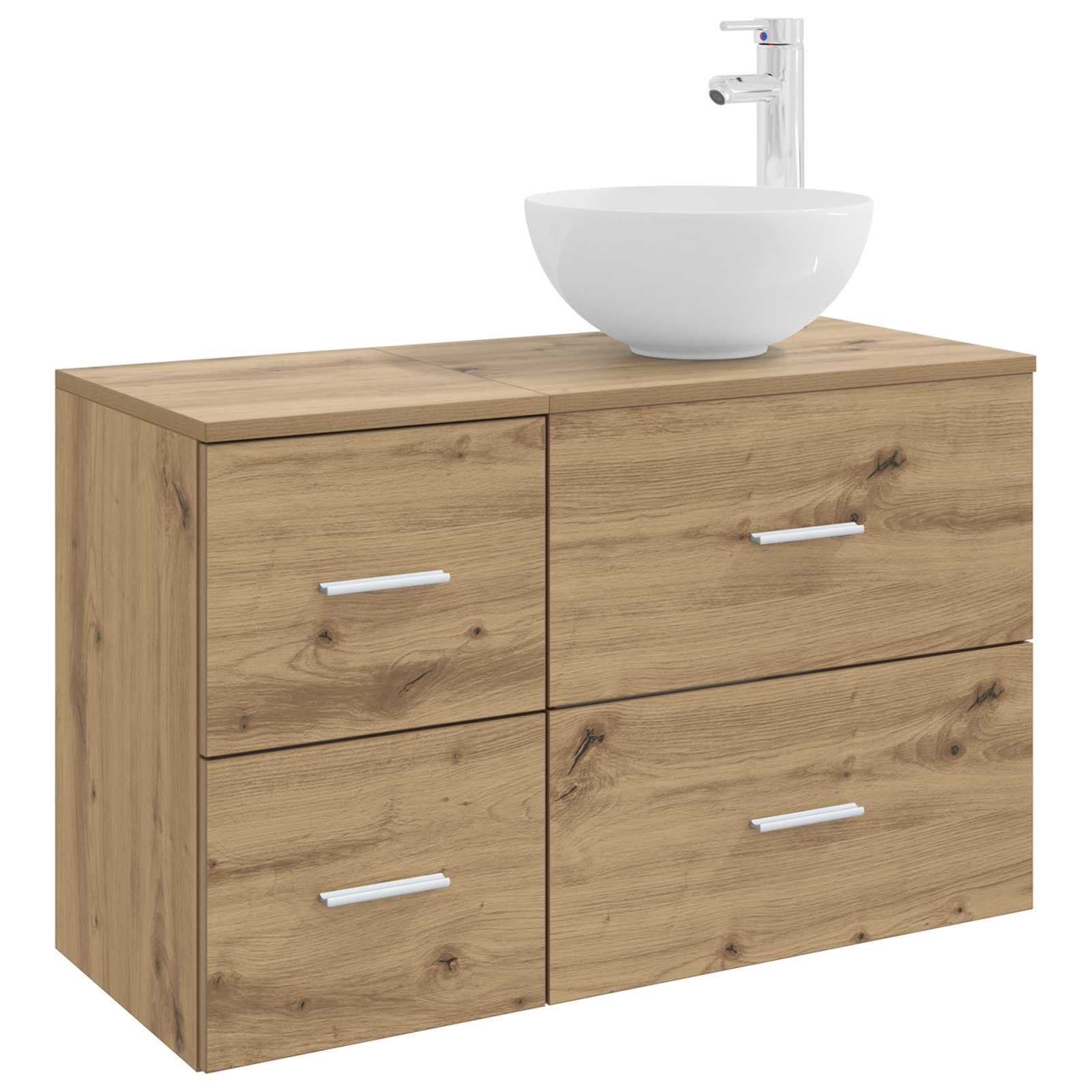 Badezimmermöbel-Set 2 pcs Artisan-Eiche Holzwerkstoff