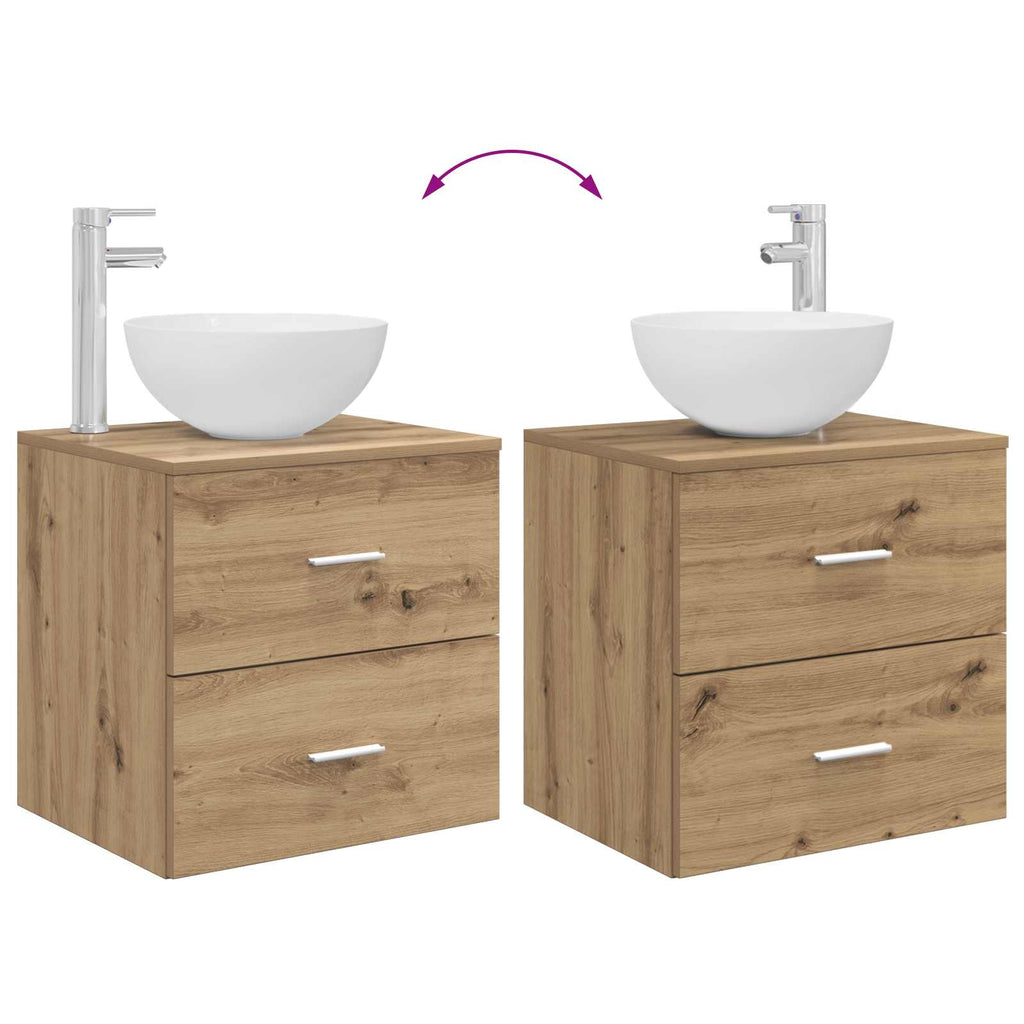 Badezimmermöbel-Set 2 pcs Artisan-Eiche Holzwerkstoff