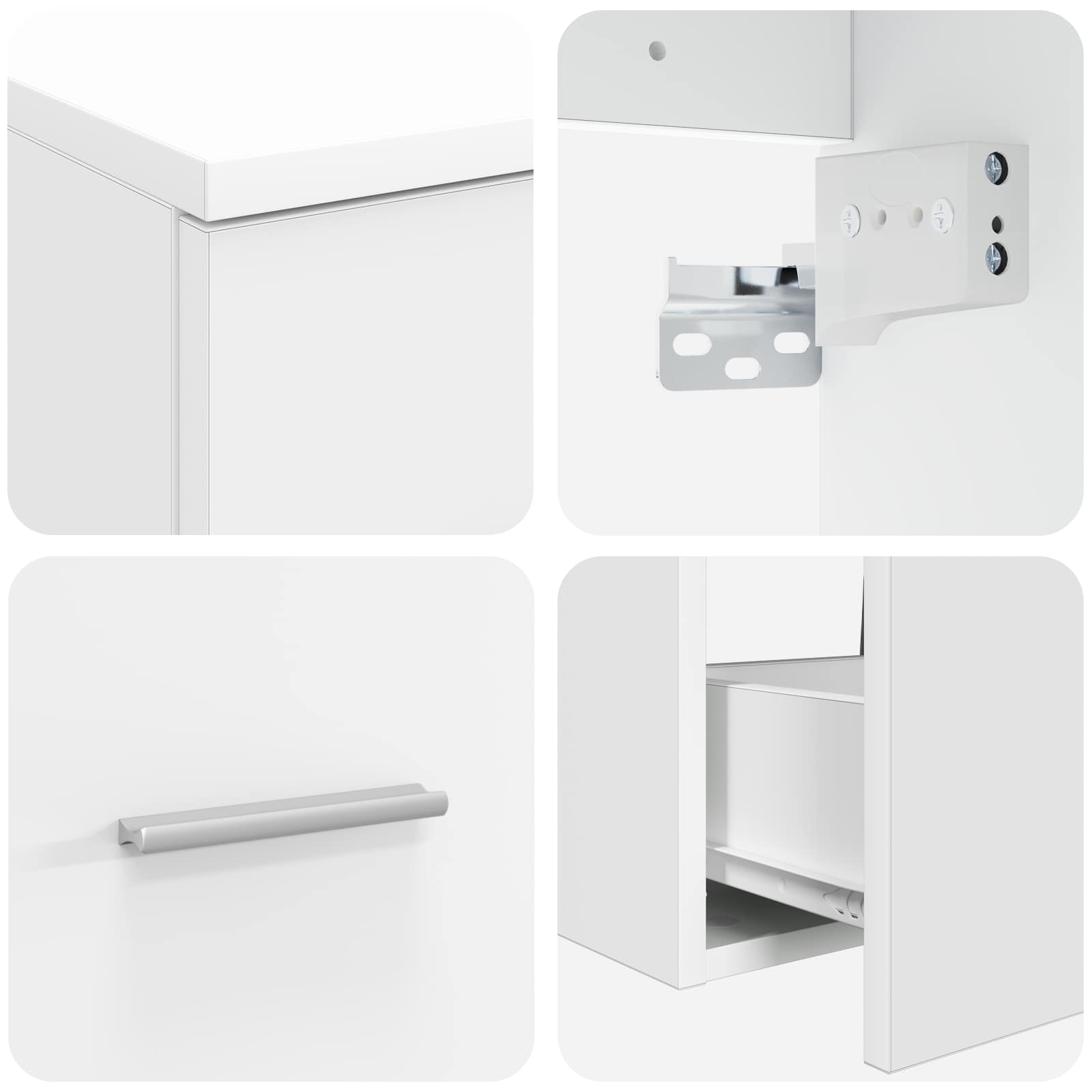 Badezimmermöbel-Set 2 pcs Weiß Holzwerkstoff