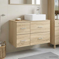 Badezimmermöbel-Set 2 pcs Sonoma-Eiche Holzwerkstoff