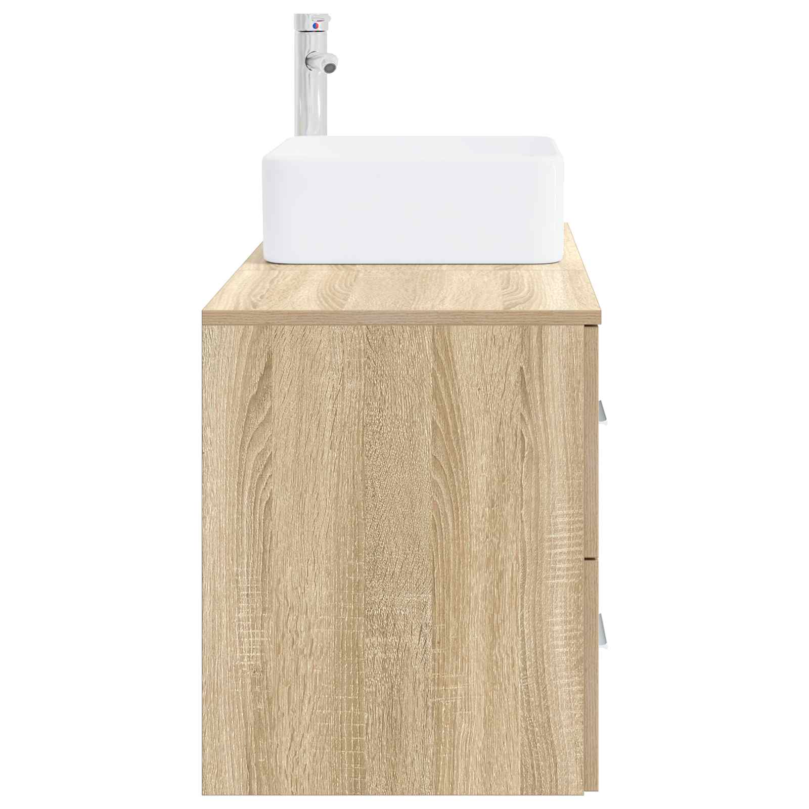 Badezimmermöbel-Set 2 pcs Sonoma-Eiche Holzwerkstoff