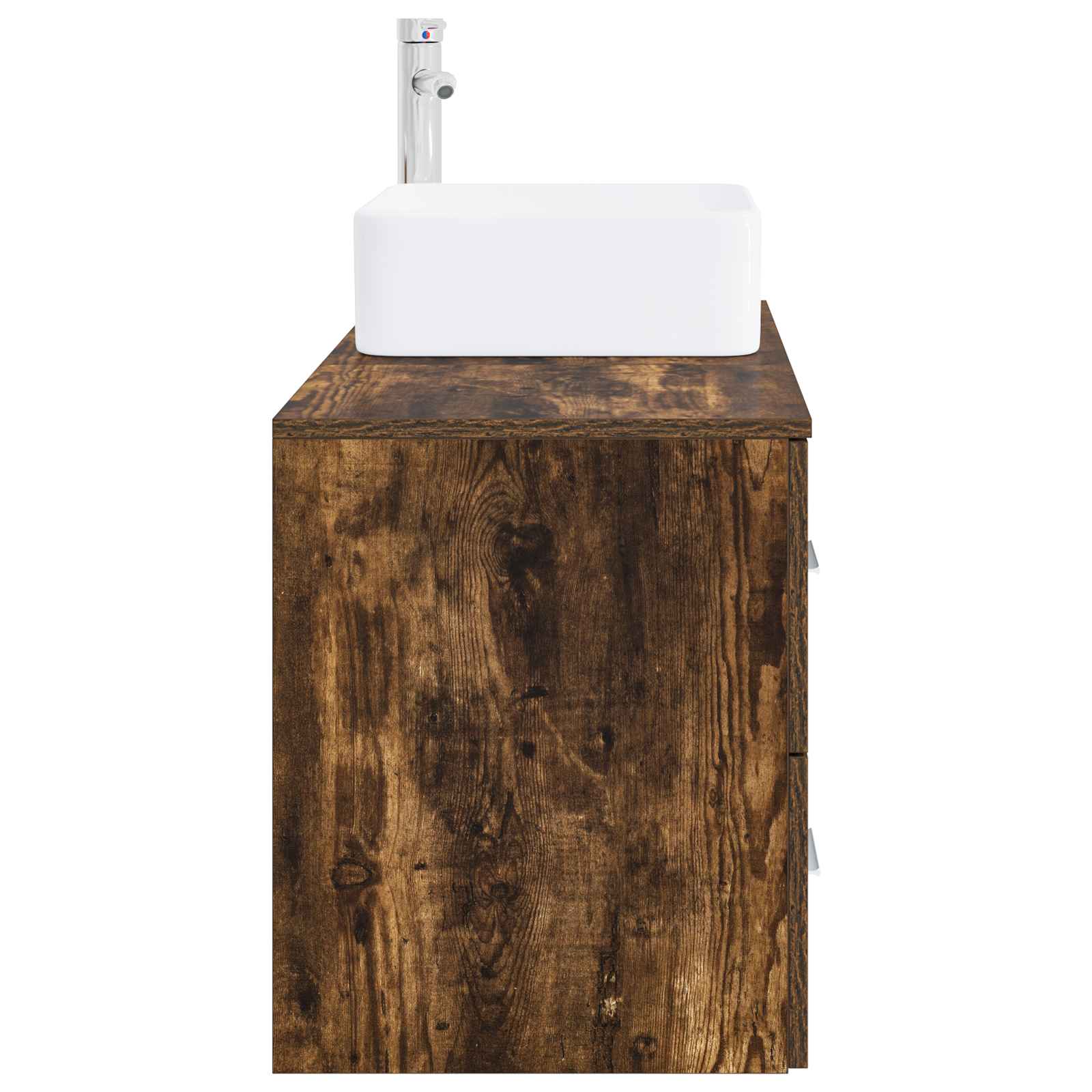Badezimmermöbel-Set 2 pcs Geräucherte Eiche Holzwerkstoff