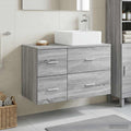 Badezimmermöbel-Set 2 pcs Grau Sonoma Holzwerkstoff