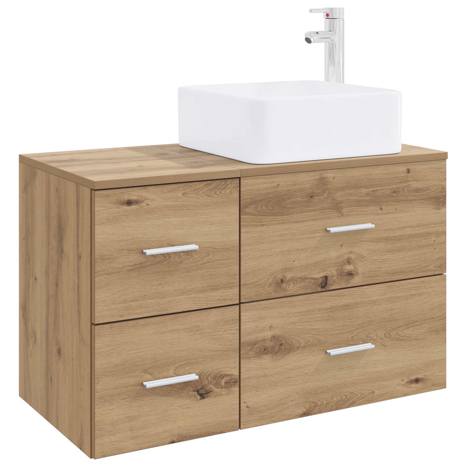 Badezimmermöbel-Set 2 pcs Artisan-Eiche Holzwerkstoff