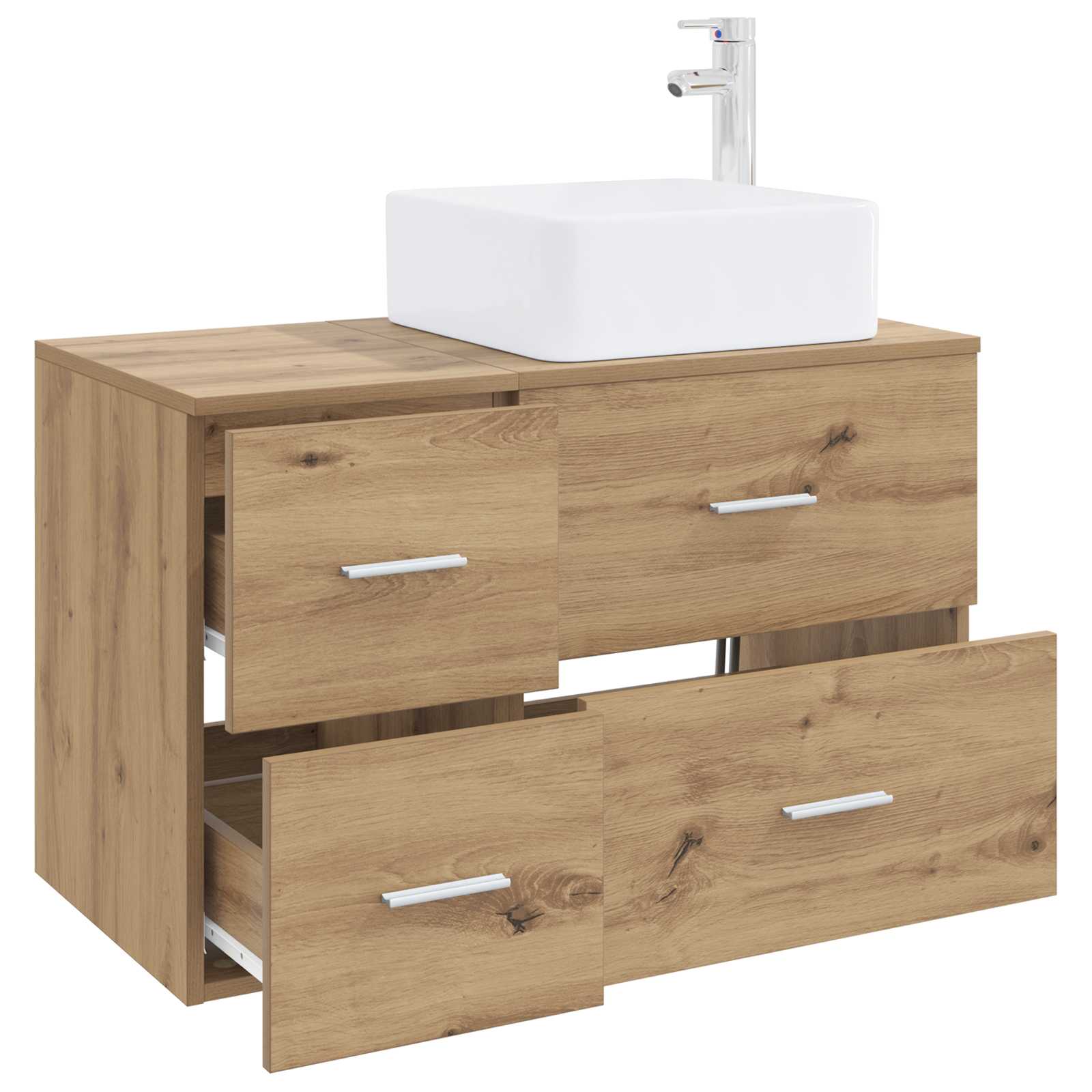 Badezimmermöbel-Set 2 pcs Artisan-Eiche Holzwerkstoff