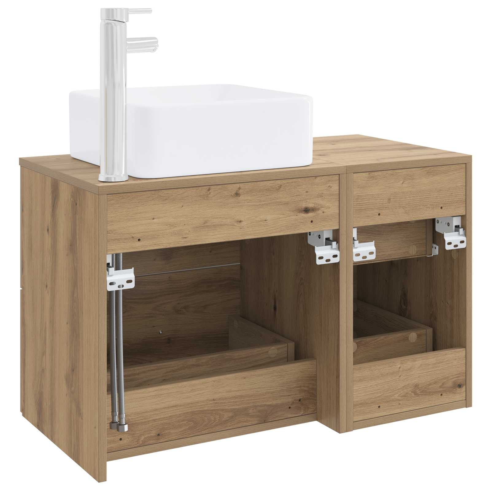 Badezimmermöbel-Set 2 pcs Artisan-Eiche Holzwerkstoff