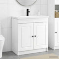 Badezimmermöbel-Set Weiß 56 x 37,5 x 81 cm Holzwerkstoff