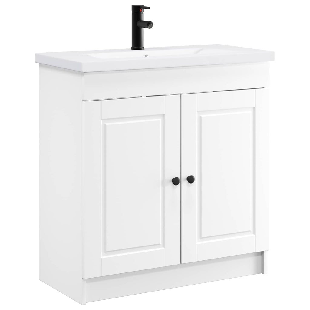 Badezimmermöbel-Set Weiß 56 x 37,5 x 81 cm Holzwerkstoff