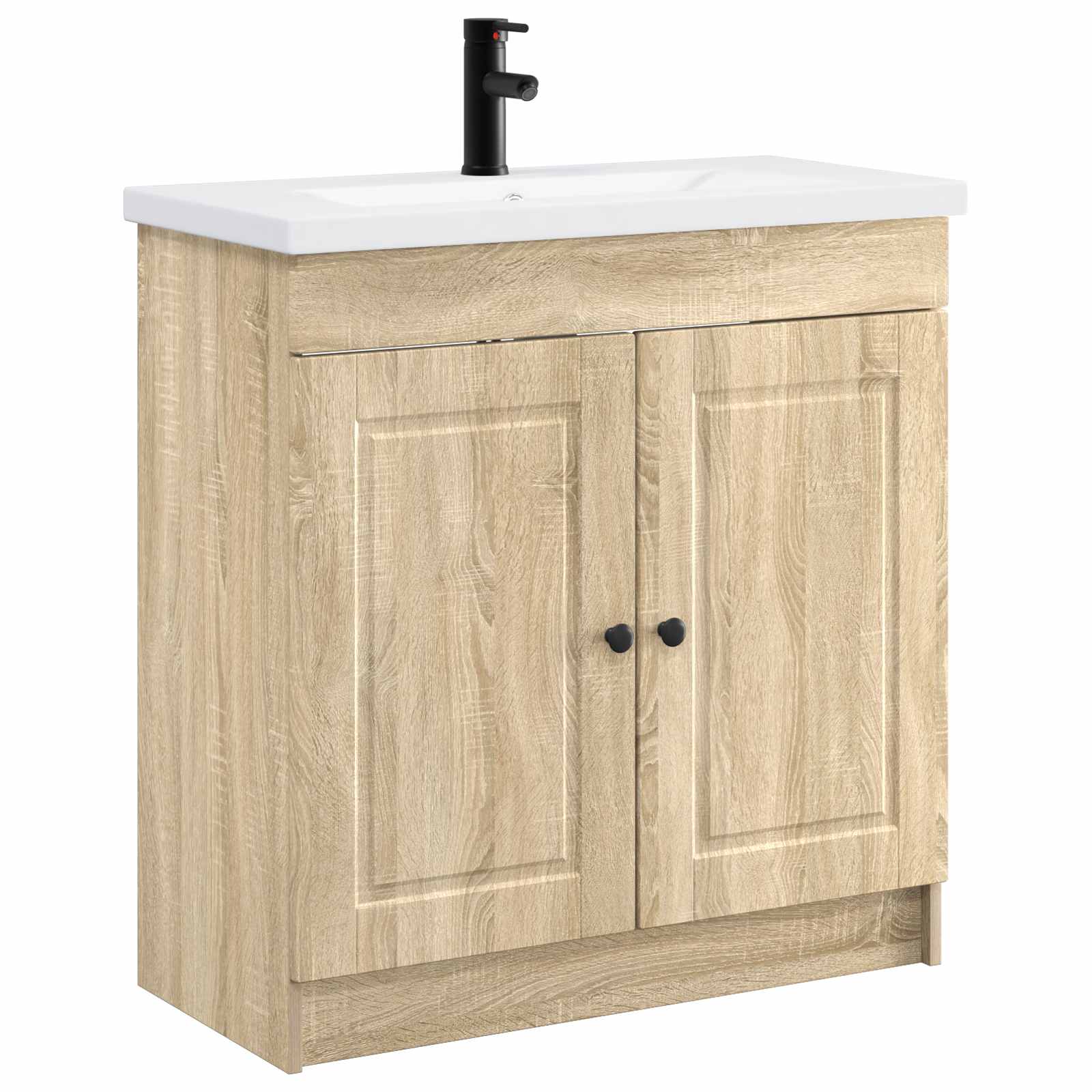 Badezimmermöbel-Set Sonoma-Eiche 56 x 37,5 x 81 cm