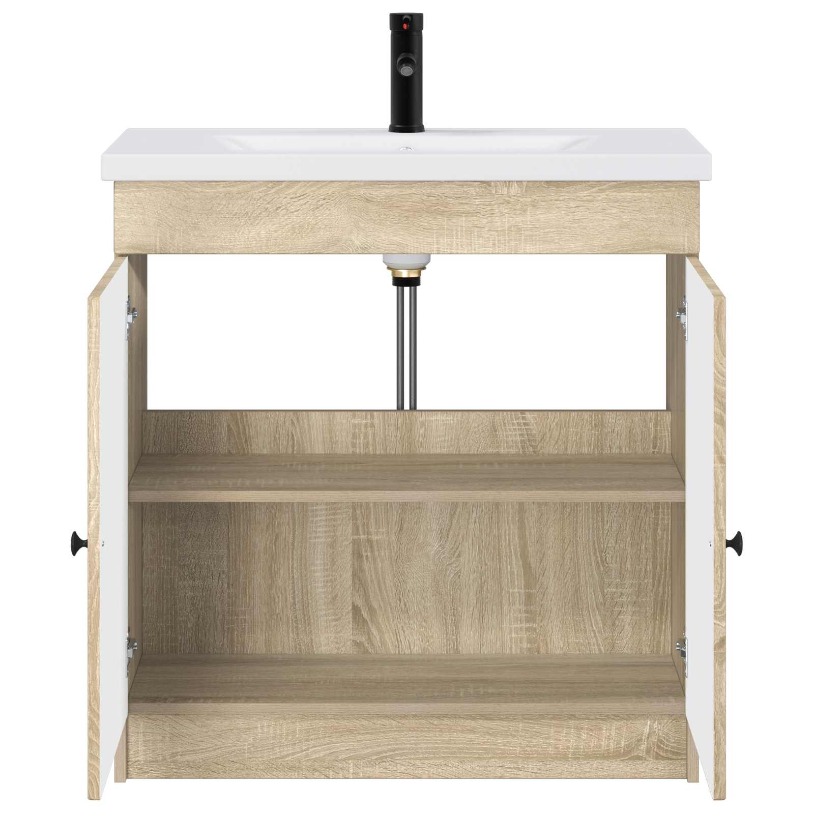 Badezimmermöbel-Set Sonoma-Eiche 56 x 37,5 x 81 cm