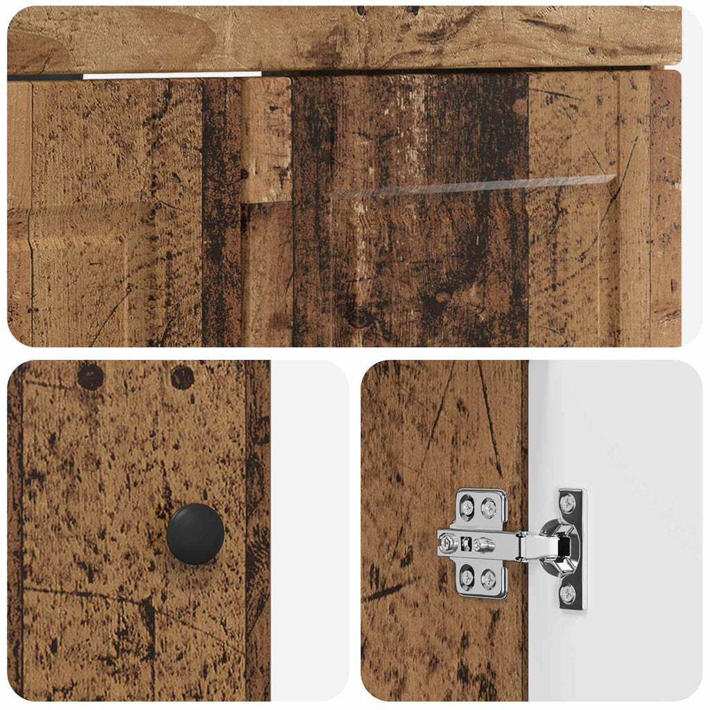 Badezimmermöbel-Set Altholz 56 x 37,5 x 81 cm Holzwerkstoff