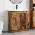 Badezimmermöbel-Set Altholz 56 x 37,5 x 81 cm Holzwerkstoff
