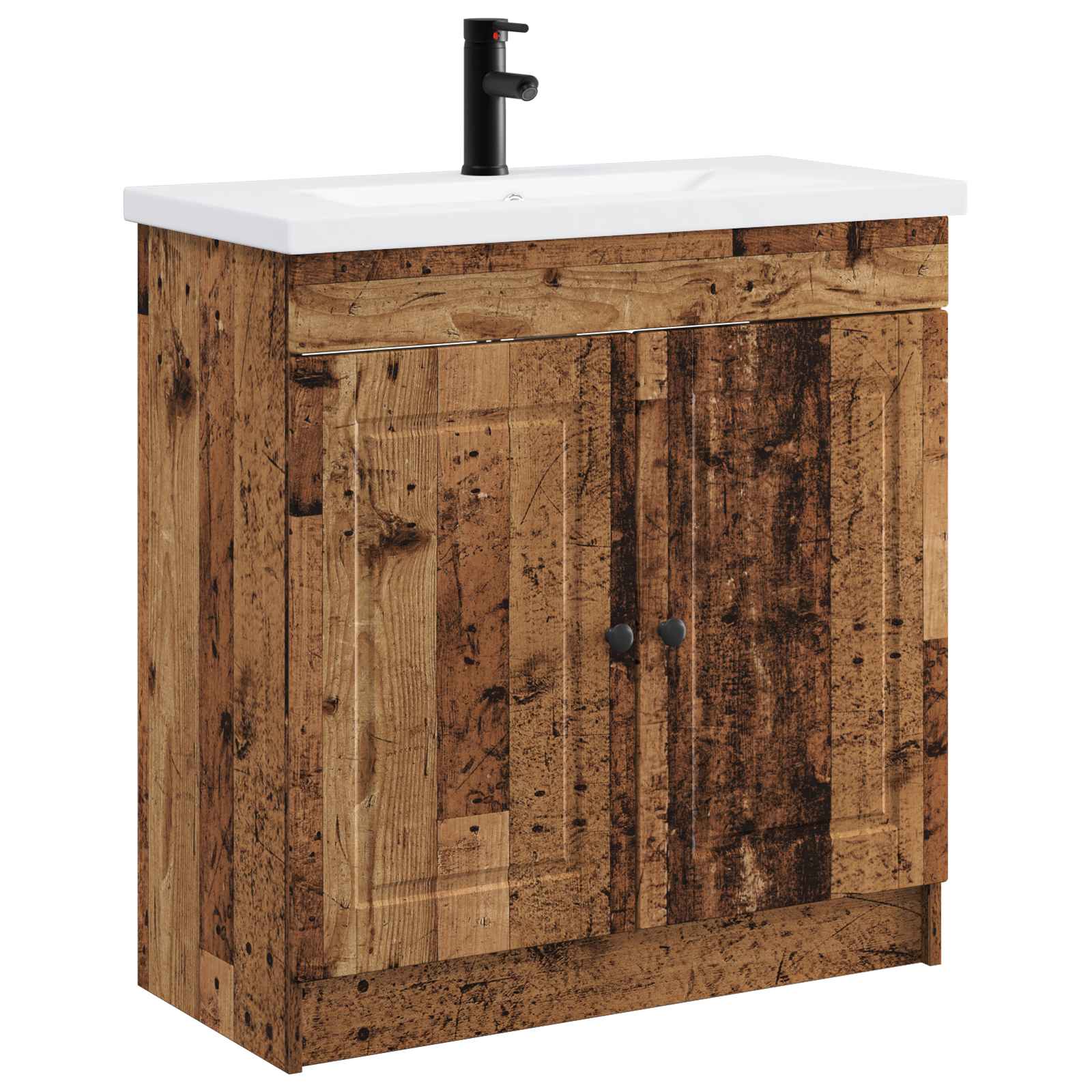 Badezimmermöbel-Set Altholz 56 x 37,5 x 81 cm Holzwerkstoff