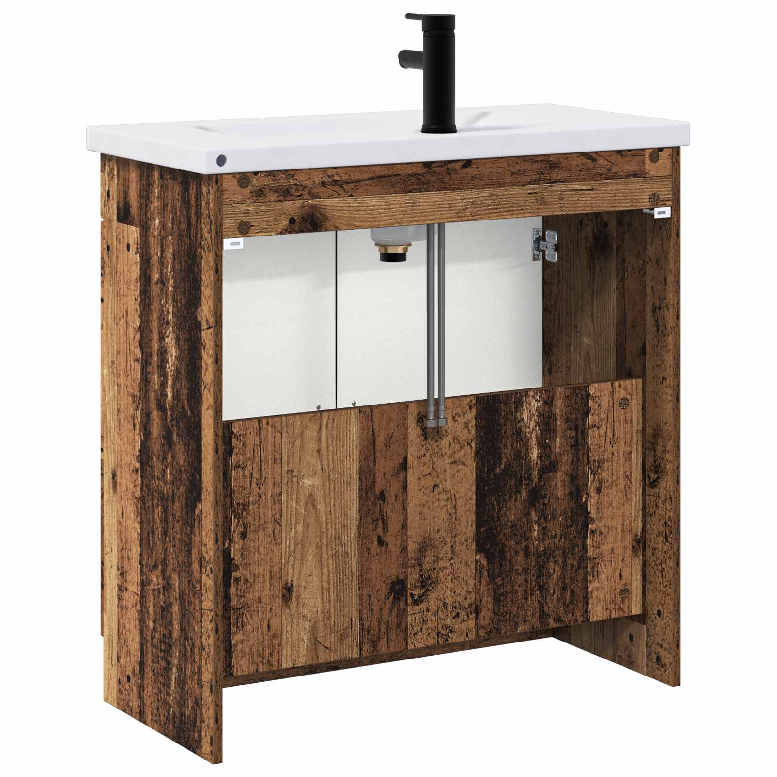 Badezimmermöbel-Set Altholz 56 x 37,5 x 81 cm Holzwerkstoff