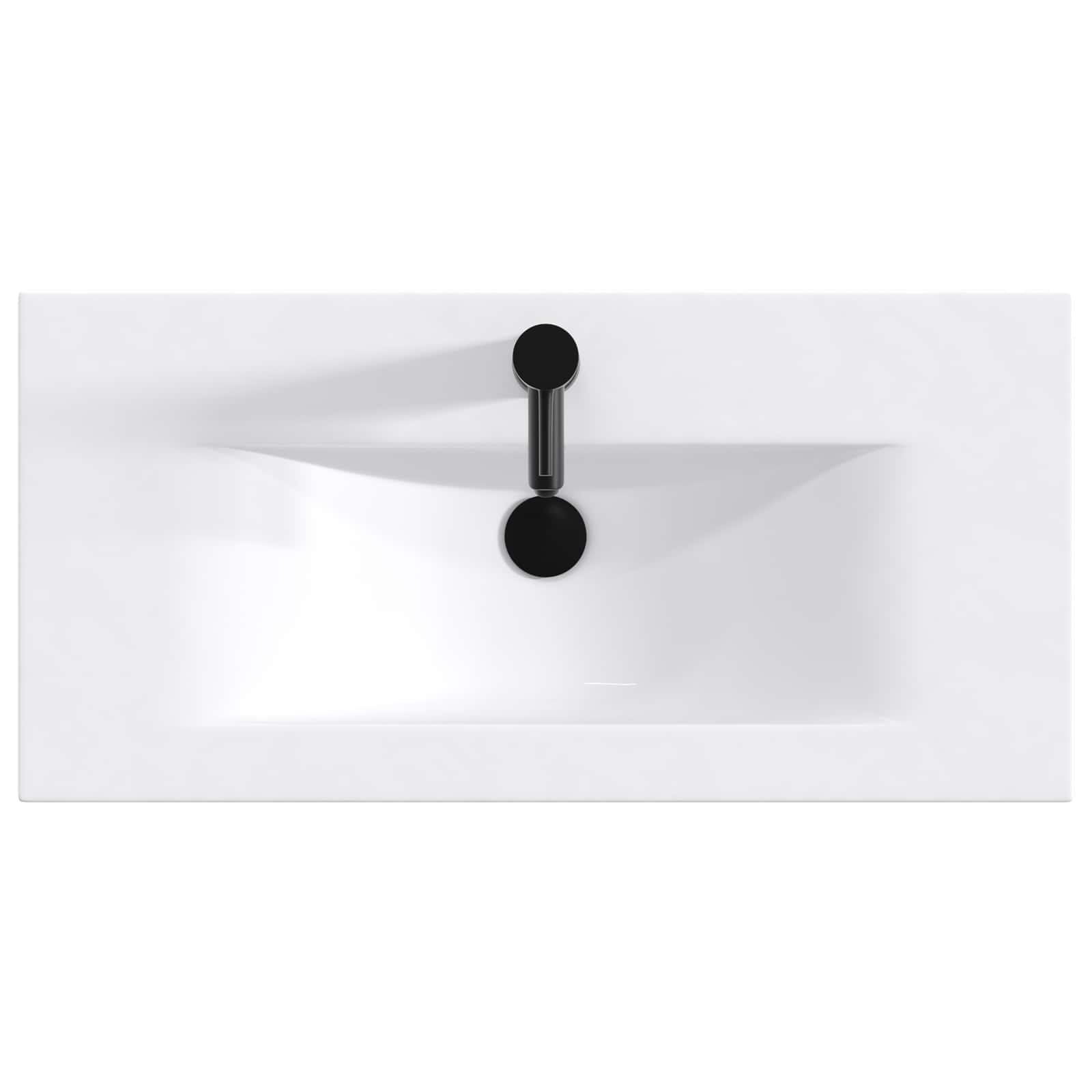 Badezimmermöbel-Set Schwarz 78,5 x 37,5 x 81 cm Holzwerkstoff