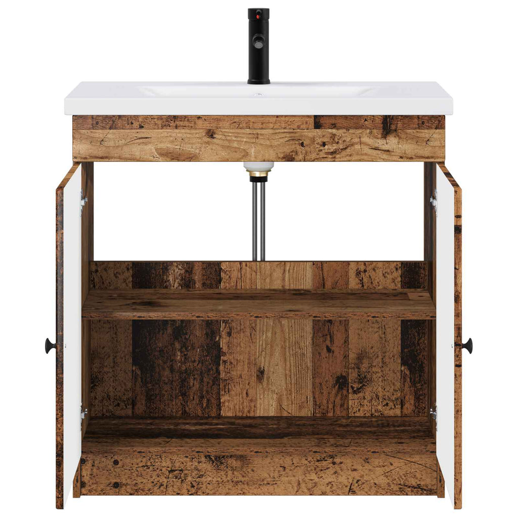 Badezimmermöbel-Set Altholz 78,5 x 37,5 x 81 cm Holzwerkstoff