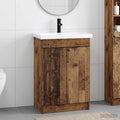 Badezimmermöbel-Set Altholz 56 x 37,5 x 81 cm Holzwerkstoff