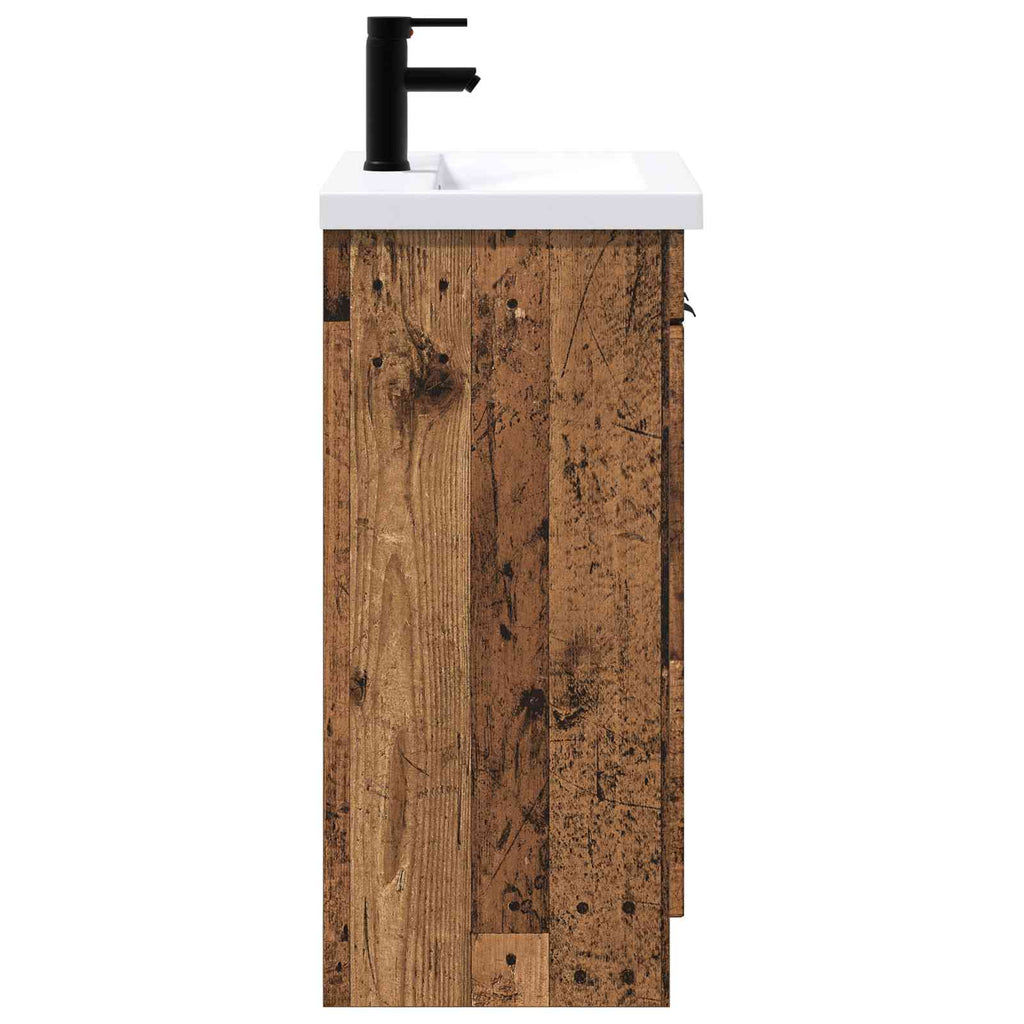 Badezimmermöbel-Set Altholz 56 x 37,5 x 81 cm Holzwerkstoff