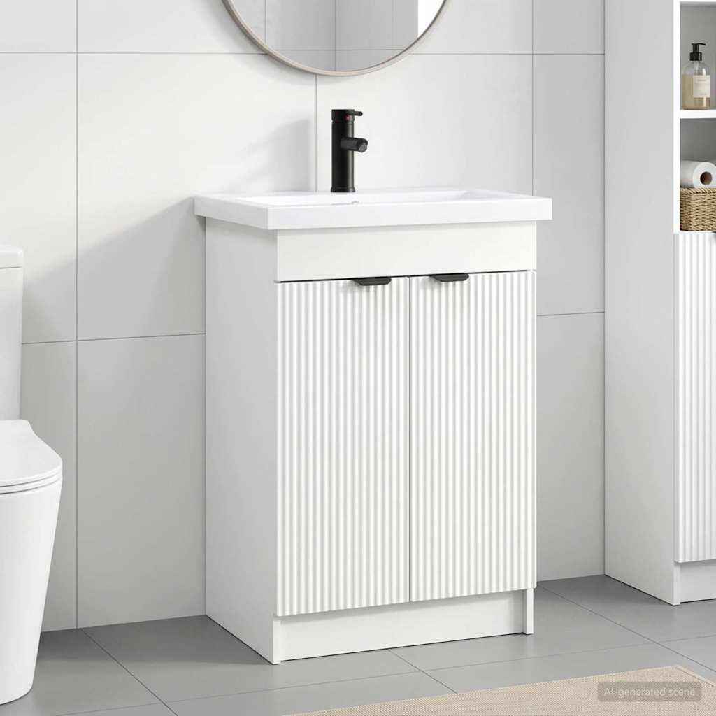 Badezimmermöbel-Set Weiß 78,5 x 37,5 x 81 cm Holzwerkstoff
