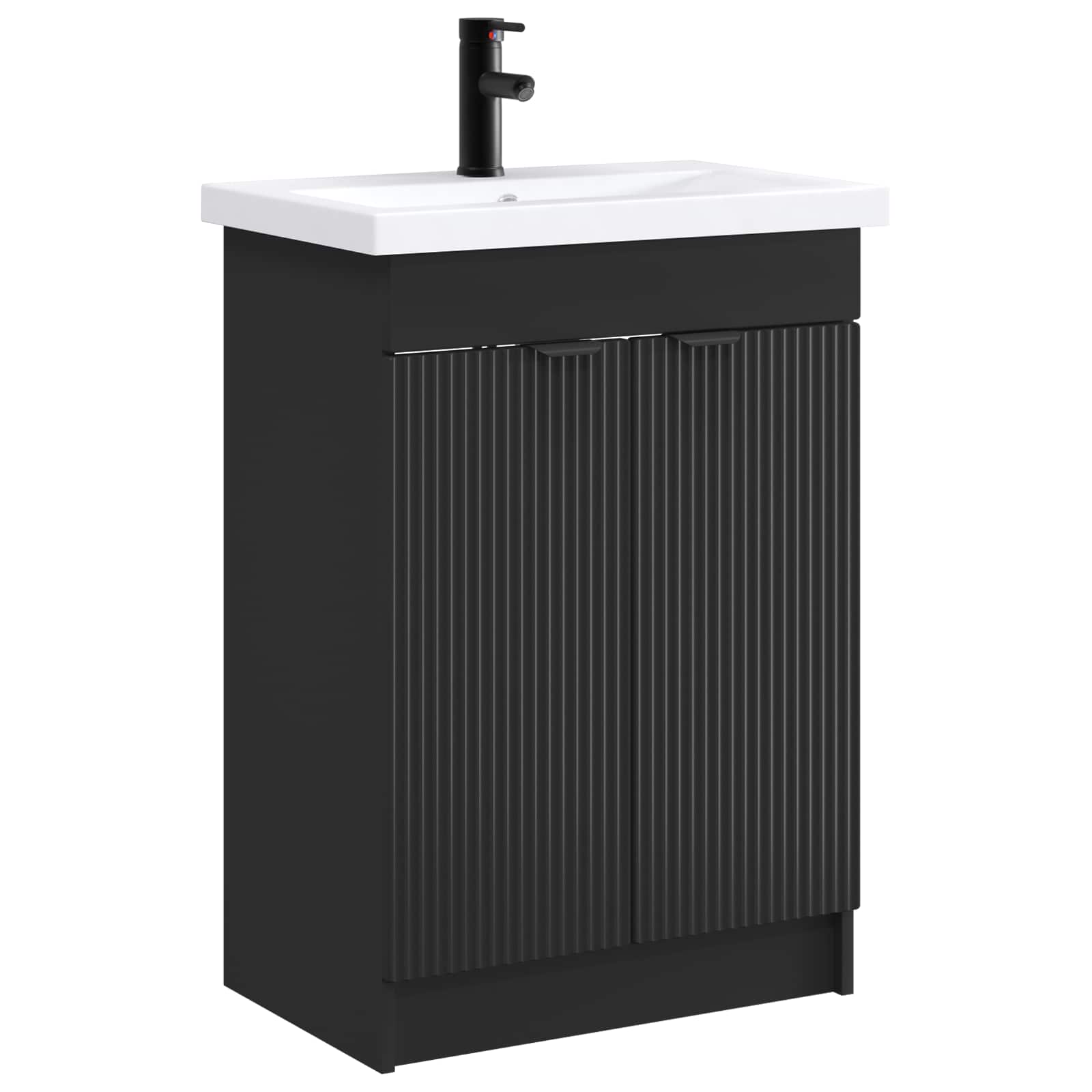 Badezimmermöbel-Set Schwarz 78,5 x 37,5 x 81 cm Holzwerkstoff