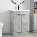 Badezimmermöbel-Set Betongrau 78,5 x 37,5 x 81 cm Holzwerkstoff