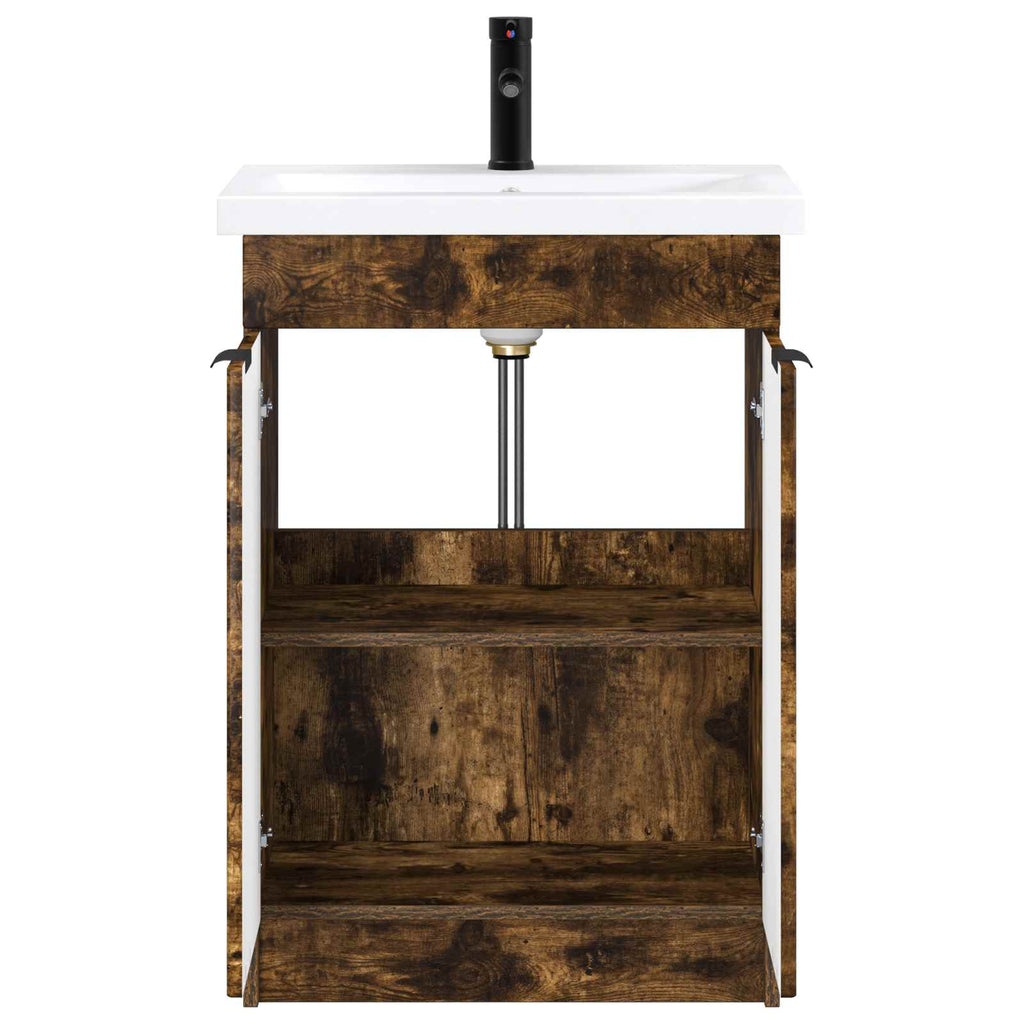 Badezimmermöbel-Set Geräucherte Eiche 78,5 x 37,5 x 81 cm
