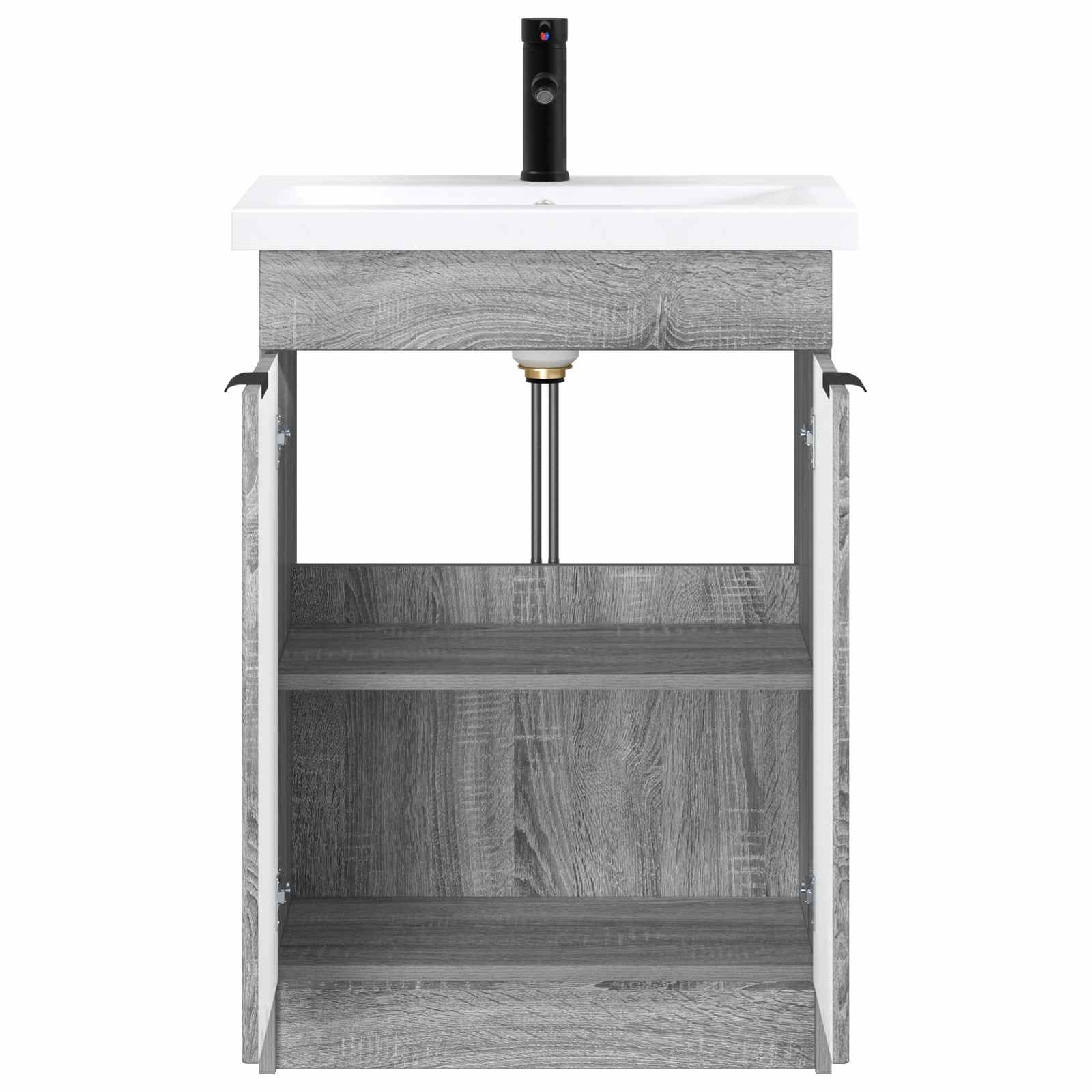 Badezimmermöbel-Set Grau Sonoma 78,5 x 37,5 x 81 cm