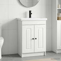 Badezimmermöbel-Set Weiß 56 x 37,5 x 81 cm Holzwerkstoff