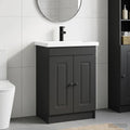 Badezimmermöbel-Set Schwarz 56 x 37,5 x 81 cm Holzwerkstoff