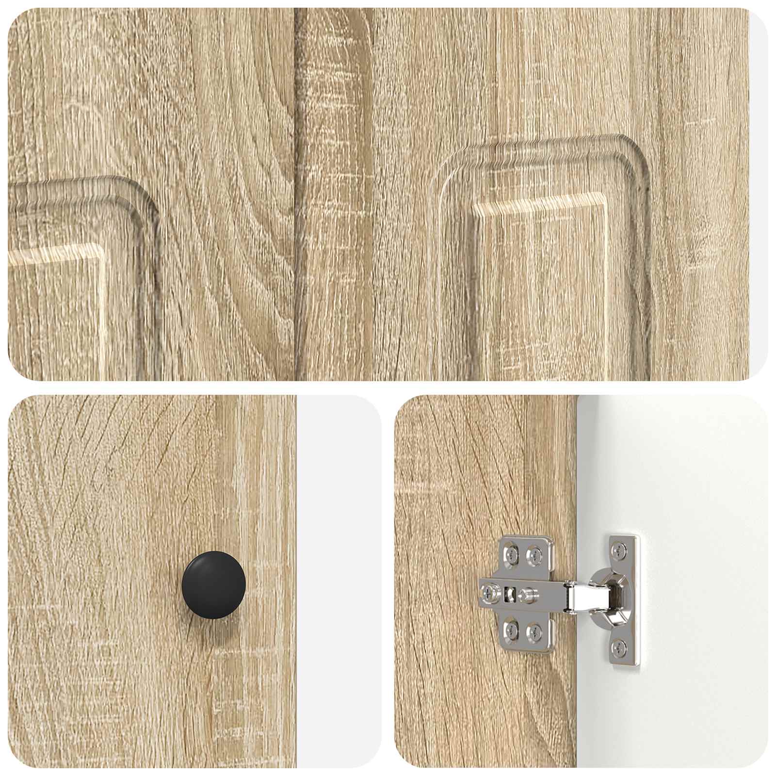 Badezimmermöbel-Set Sonoma-Eiche 56 x 37,5 x 81 cm