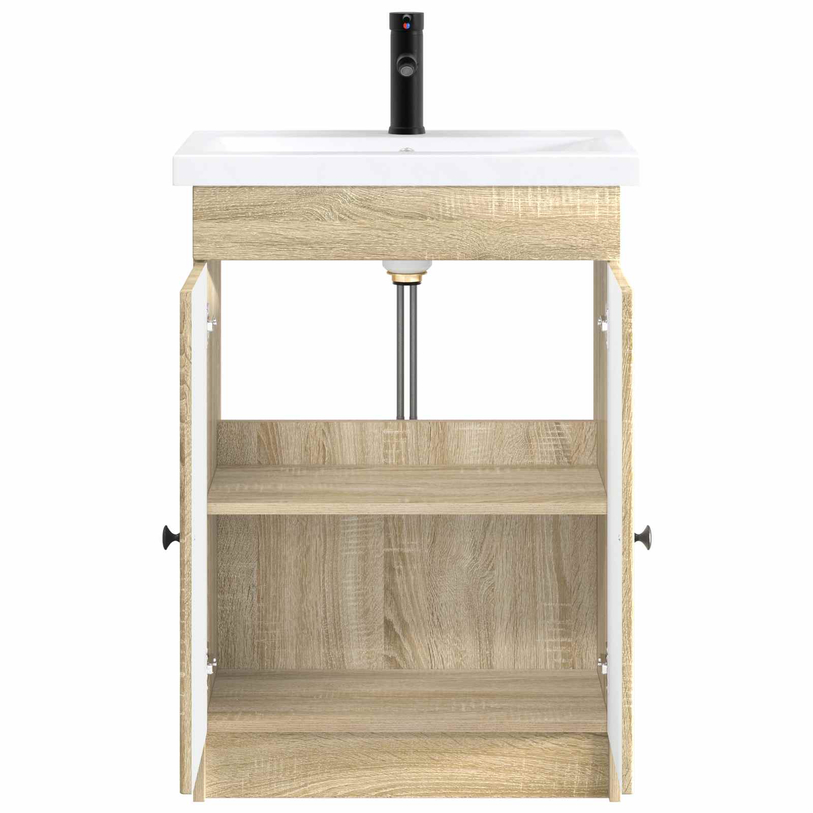 Badezimmermöbel-Set Sonoma-Eiche 56 x 37,5 x 81 cm