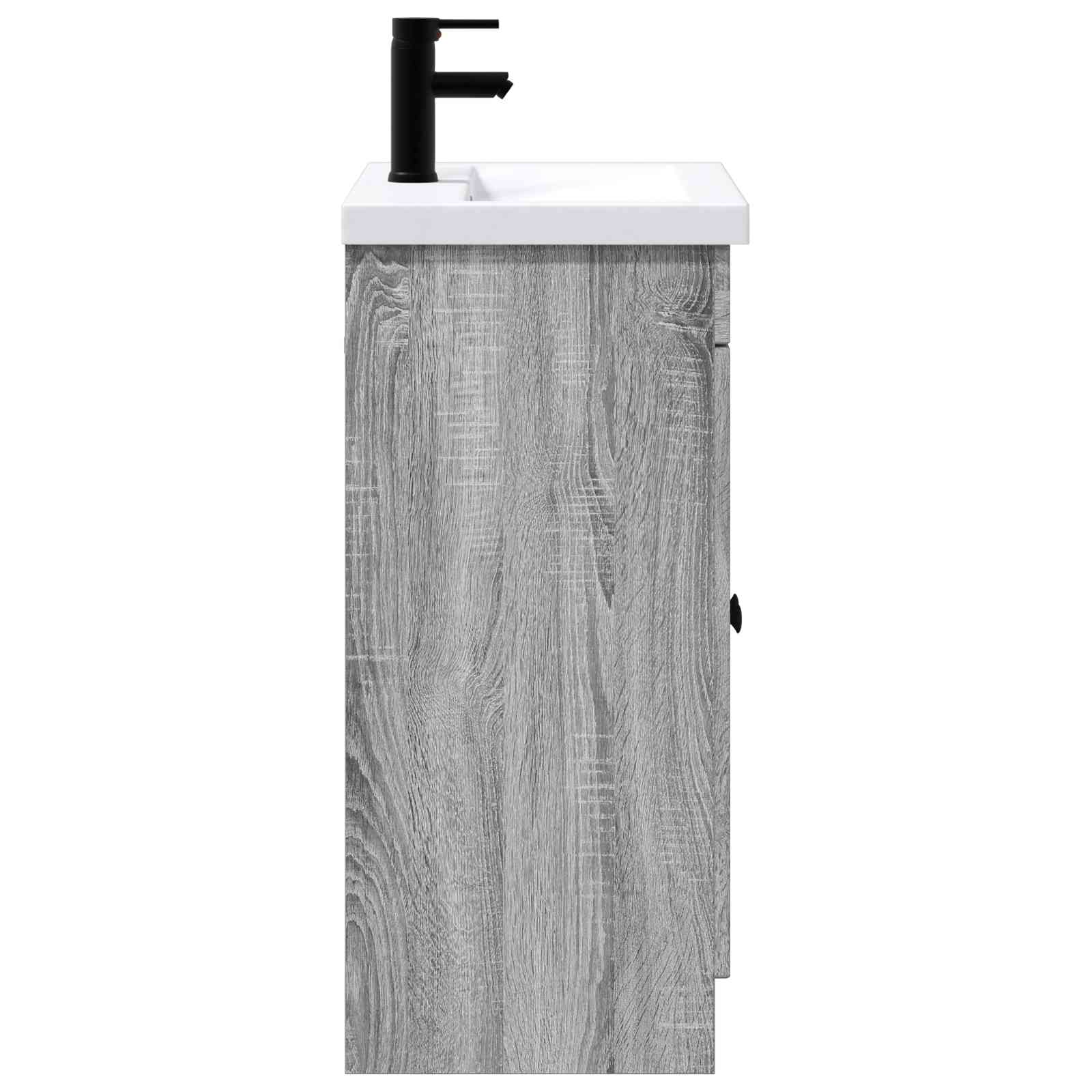 Badezimmermöbel-Set Grau Sonoma 56 x 37,5 x 81 cm Holzwerkstoff