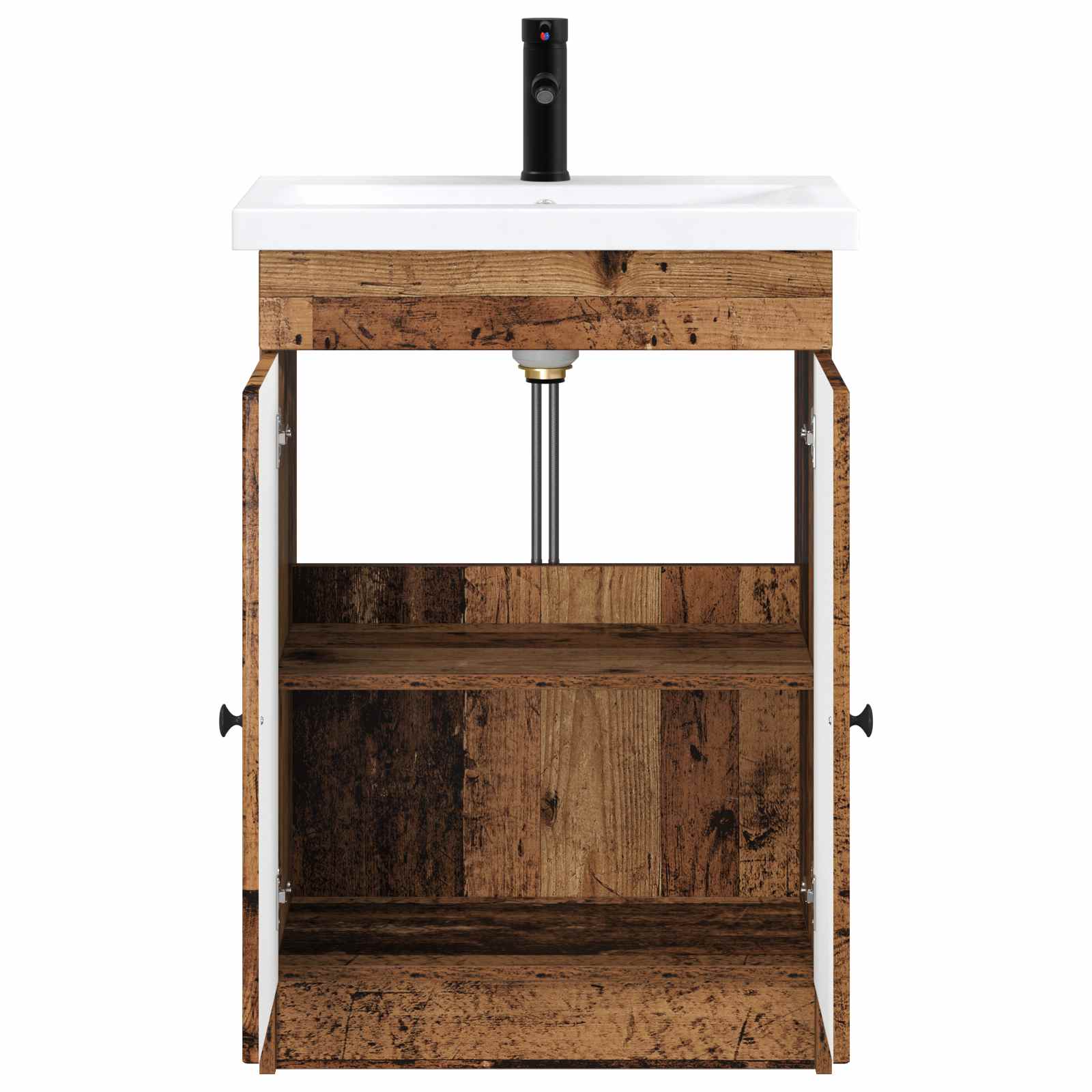 Badezimmermöbel-Set Altholz 56 x 37,5 x 81 cm Holzwerkstoff